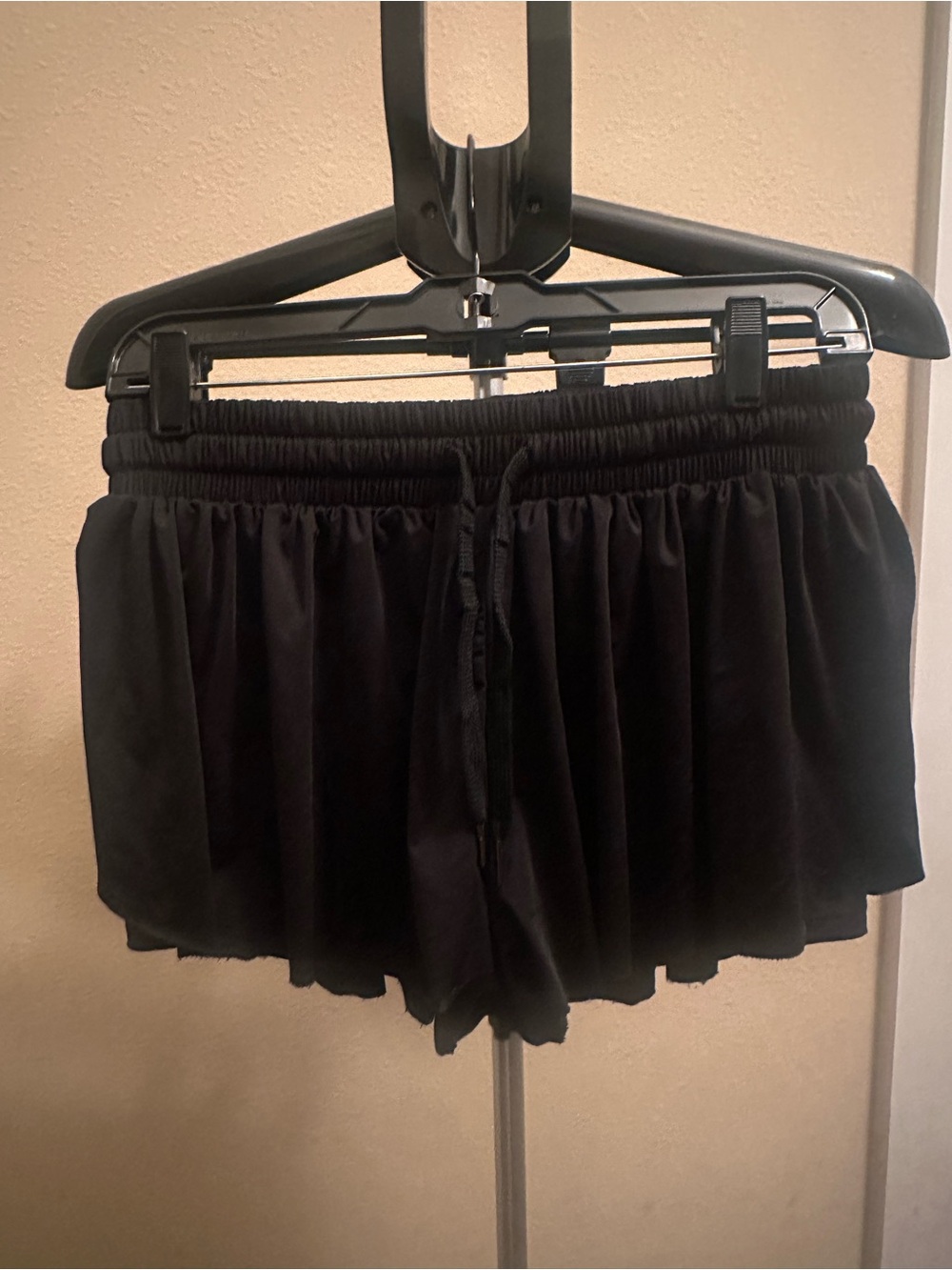 Everyday Black Drawstring Athletic Shorts for Women